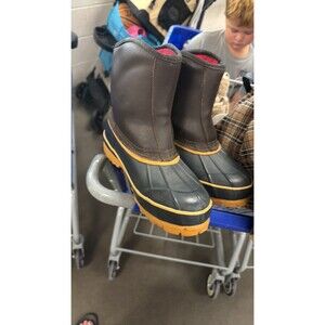 Polar Edge Men's Duck Boots with DuPont Thermolite Buffalo Plaid Lining